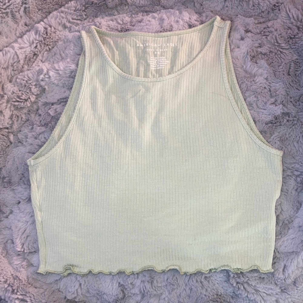 Light green cropped tank top!
